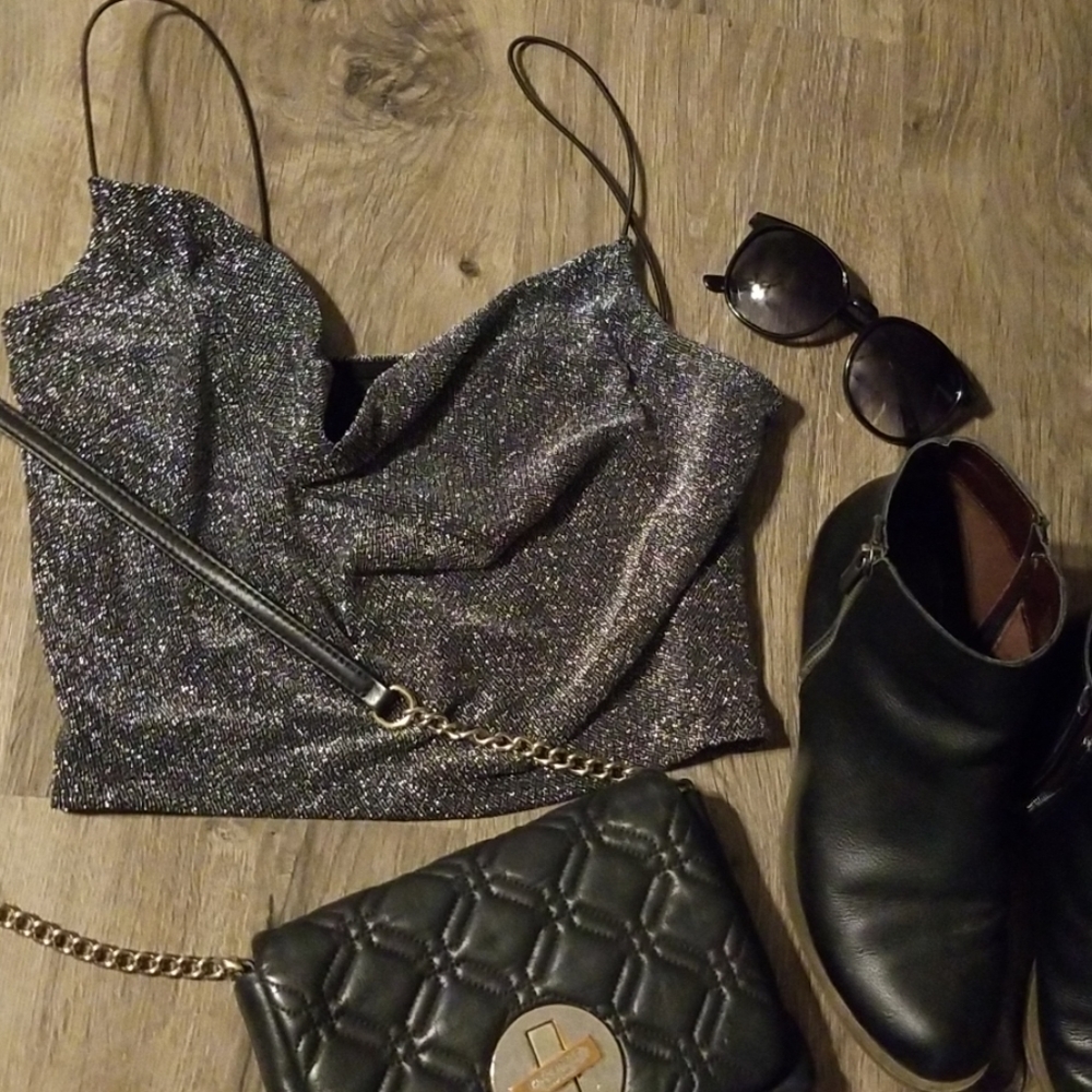 H&m nwt cowl neck cropped tank